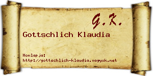 Gottschlich Klaudia névjegykártya